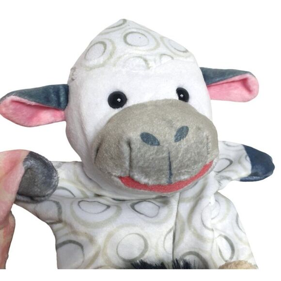 Melissa & Doug Hand Puppets 4 Farm Animal Plush Puppeteers Pig Cow Donkey Lamb - Picture 3 of 9